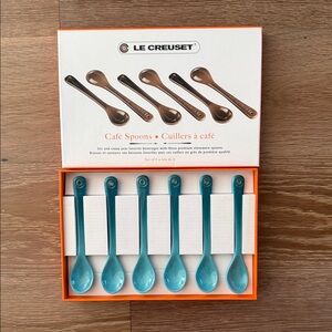 Le Creuset Turquoise Stoneware Café Spoon Set - 6 Pieces
